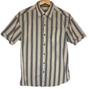 Kuhl Striped Aztec Print Shirt Men S Short Sleeve Hiking Trail Outdoor